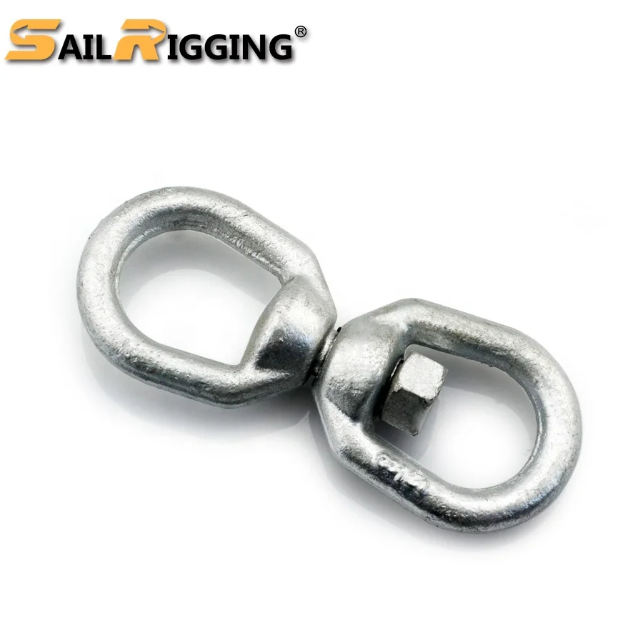 
G402 Us Type Galvanized Carbon Steel Lifting Anchor Chain Swivel with G-402 Eye and Eye 