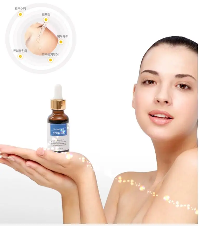 ISO22716 GMP OEM/Private Label  Korean high quality  facial serum  Rooicell Azulene Serum for sensitive and dark skin100ml