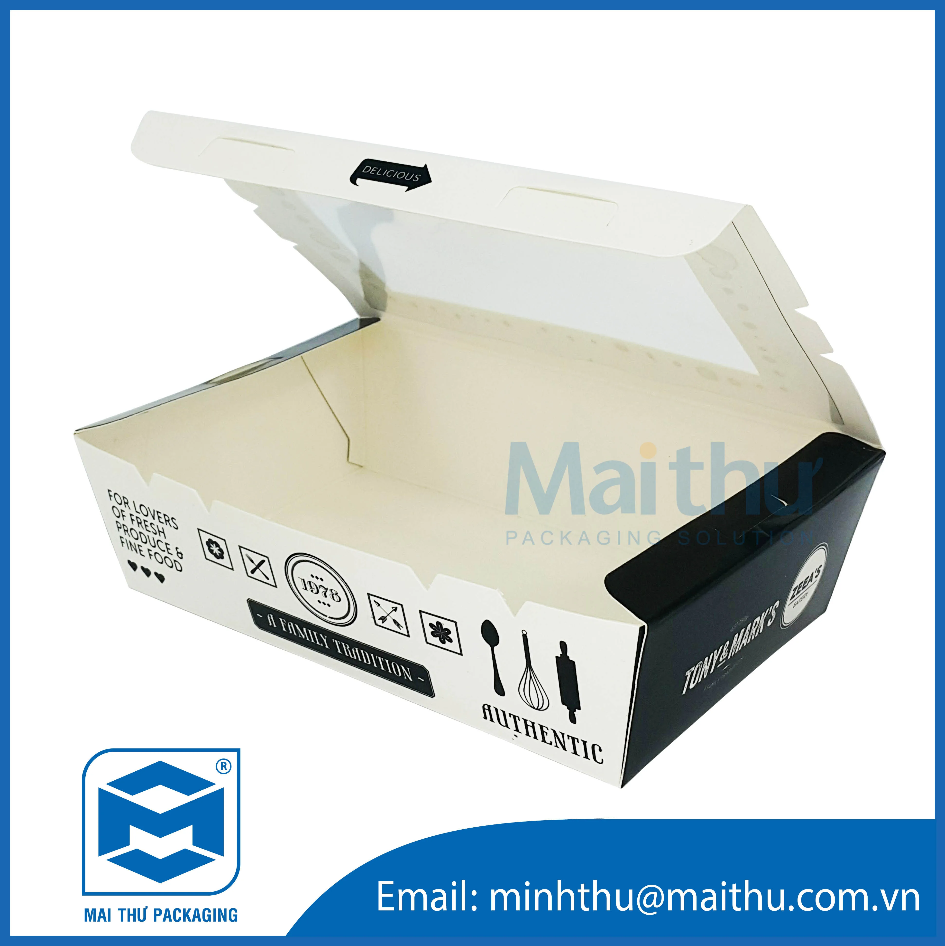 Disposable Take Away Kraft Paper Food Container