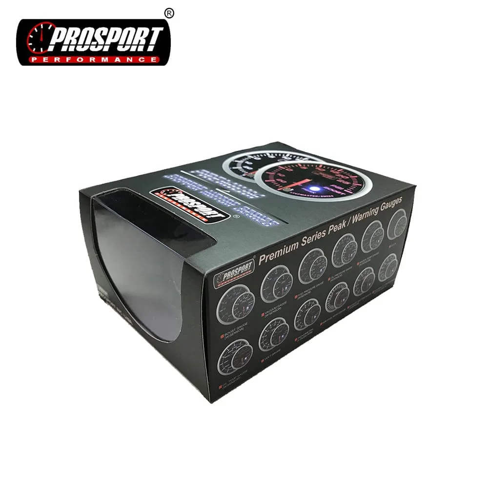 52mm -18 - 148 Celsius dual digital air temp gauge with black gauge dial  and blue 7 segment display and quick refresh rate