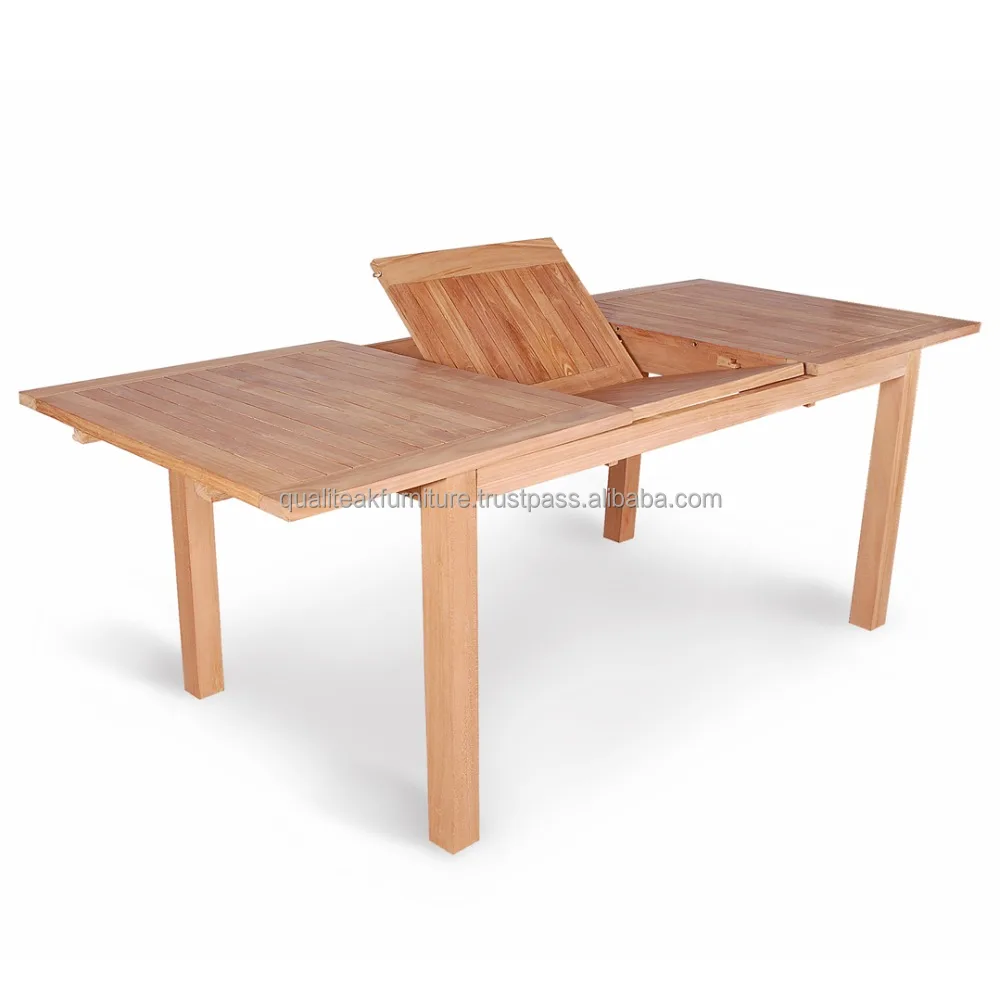 Rectangular Teak Extension Table For Outdoor Restaurant Cheap Price