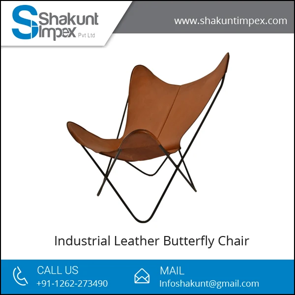 
Elegant Design Antique Industrial Leather Butterfly Chair at Attractive Price 