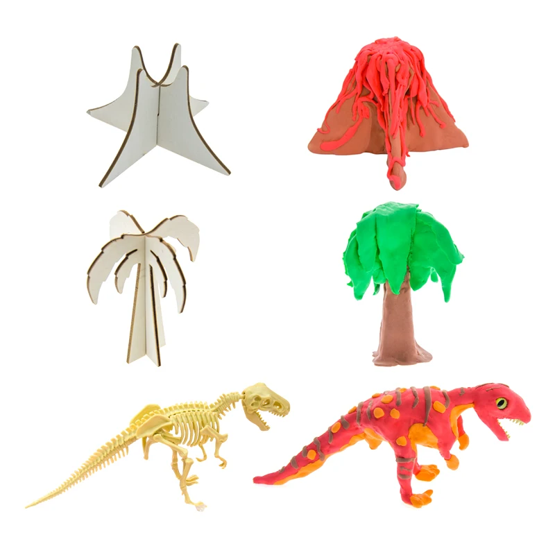 World Of Dinosaur Educational Toys For Kid Hot Sales Polymer Clay Toy Kit For Kids Toys