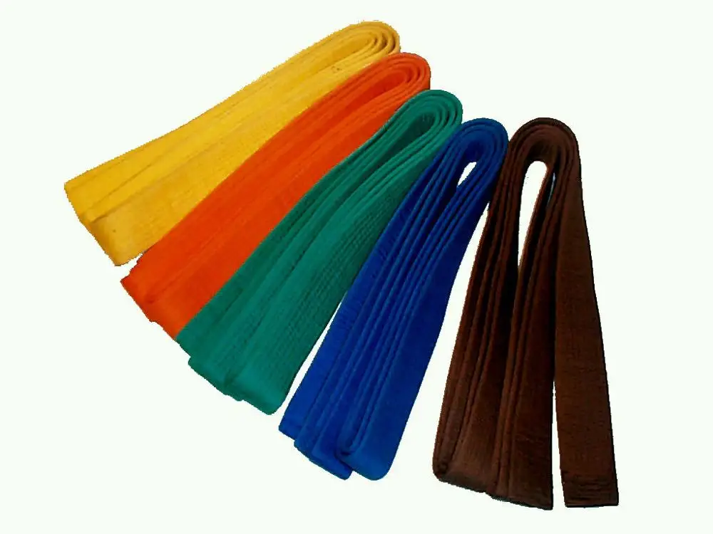 Karate Belts Wholesale Custom Made Cheap 100% cotton karate judo color BJJ belt all color Martial Arts belts available