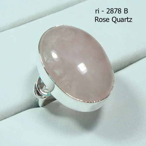925 sterling silver ethnic design pink rose quartz gemstone rings for women wholesale Indian jewelry  eternity vermeil