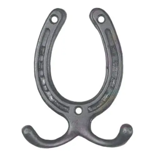 Cast Iron Horseshoe Double Coat Hook