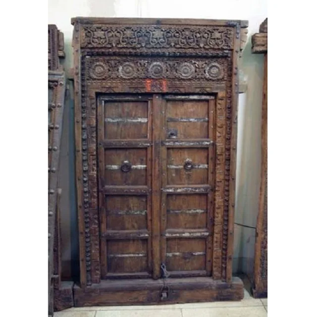 Лучшая цена, новейший дизайн, старая ручная резная дверь