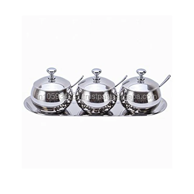 18/8 Stainless Steel Condiment pots or Seasoning Container for kitchen supplies