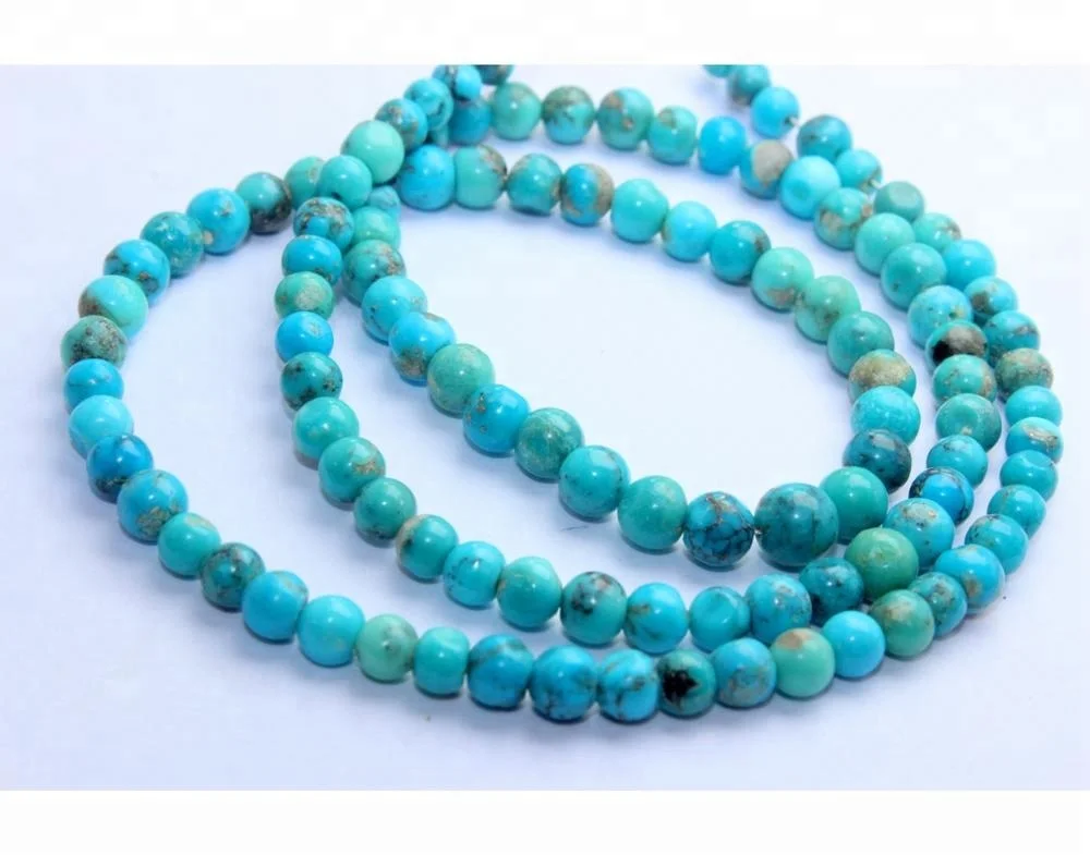Natural Sleeping Beauty Arizona Turquoise Smooth Beads