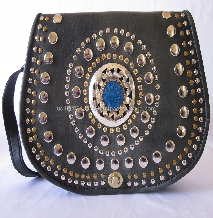 Удивительная Марокканская кожаная сумка в стиле бохо