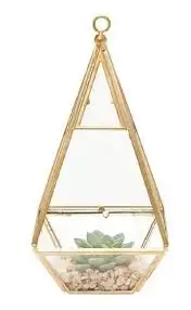 TERRARIUM HANGING POT TRIANGLE SHAPE HOME DECORATIVE FLOWER PLANT TERRARIUM FANCY DESIGN PLANT VASES