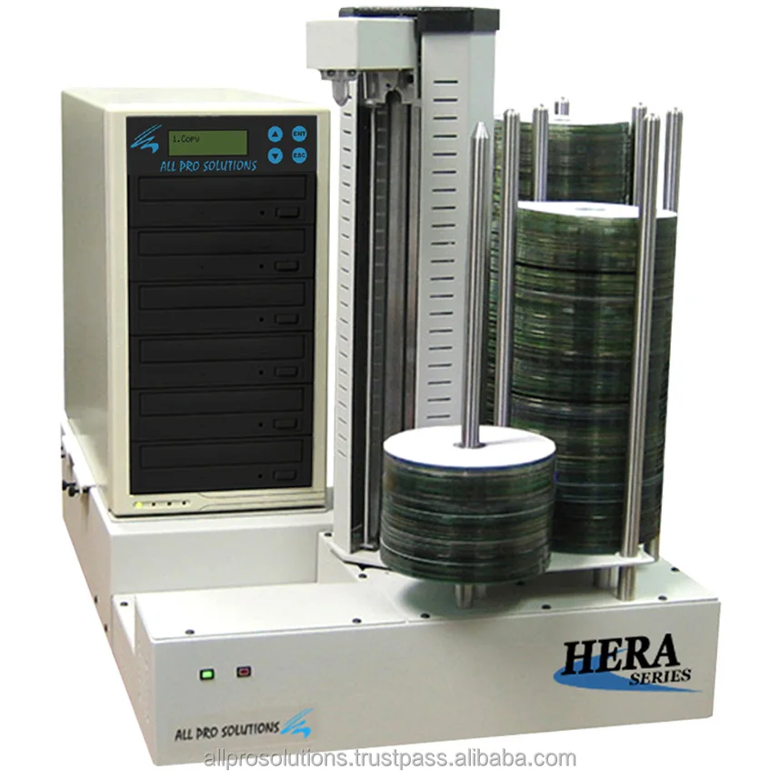 Hera 6 Automated CD DVD Duplicator 6 Drives 500GB HDD 630 Disc Capacity