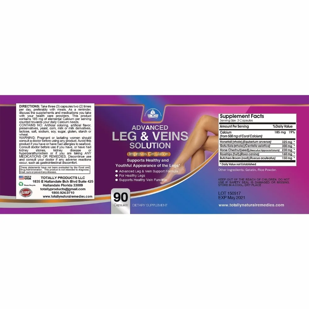 
Circulation & Vein Solution for Healthy Legs (90 Capsules) 