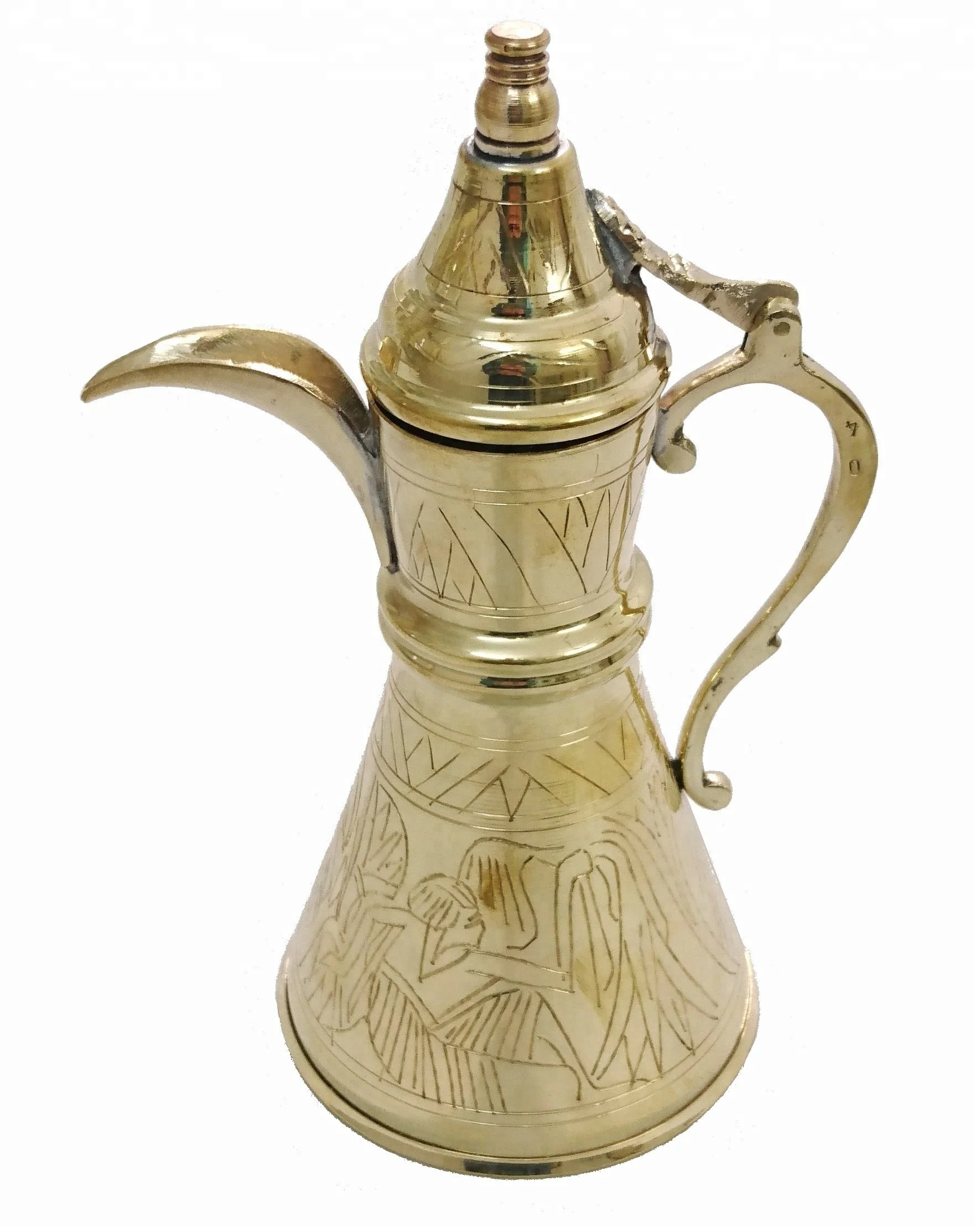 BM2 VINTAGE REPRODUCTION HANDMADE TURKISH BRASS PITCHER WITH HANDLE