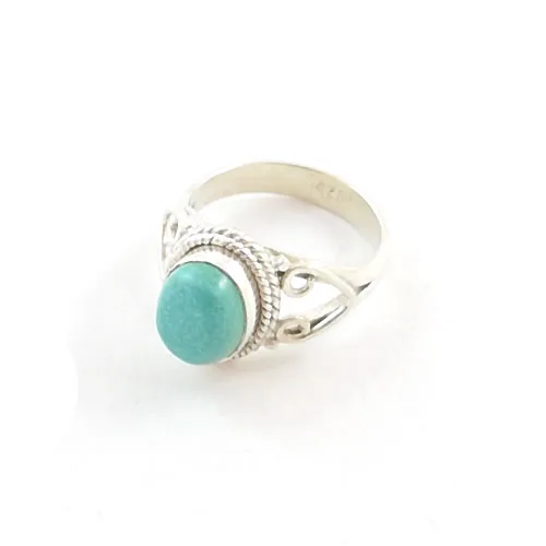 Three stone 925 sterling silver ring tibetan turquoise handmade top quality spring summer fashion gemstone wholesale rings