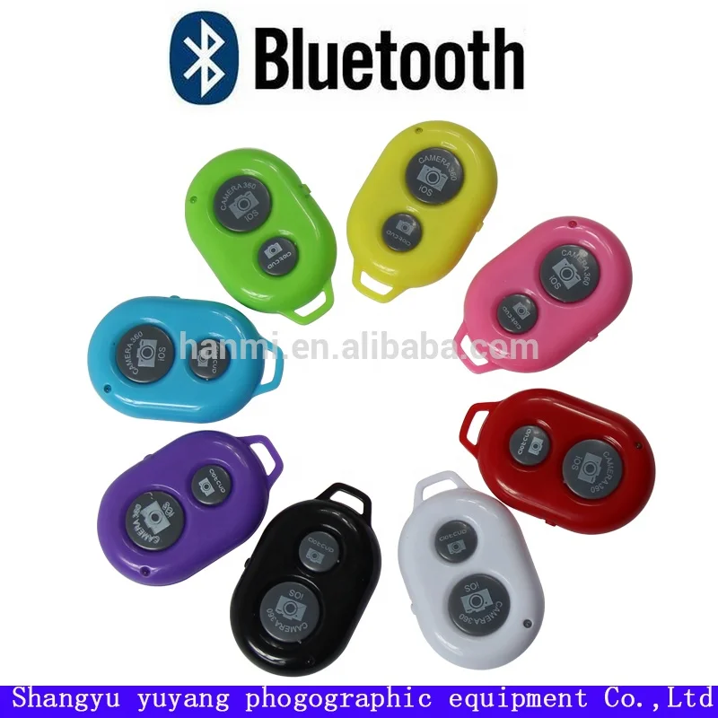 
bluetooth remote control for IPHONE Smartphone colorful wireless control with button battery bluetooth remote shutter controller 