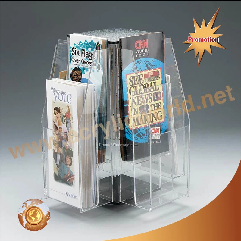 Customized 4 sides acrylic brochure holders display/acrylic brochure holder for a5 literature/acrylic brochure display racks brochure display rack