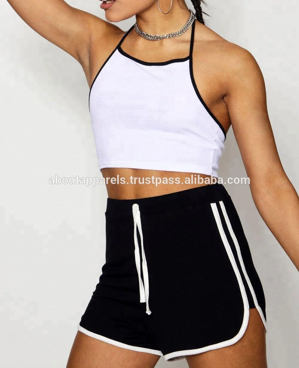 New fashionable cheap American flag hot Cotton Fleece Sweat Shorts wholesale, New Cat Contrast Trim Runner Cotton Short