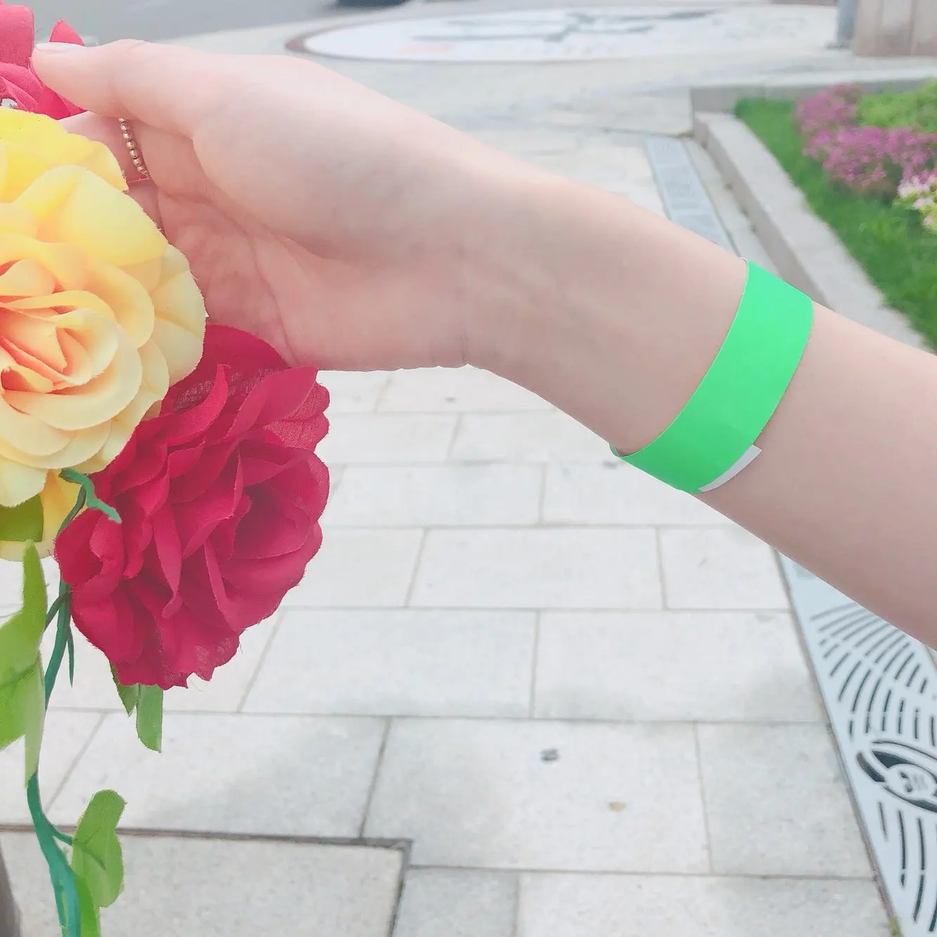 Label Paper 19mm 25mm Security TYVEK Wristbands Various Colors Waterproof Purpose of Tickets and Admission