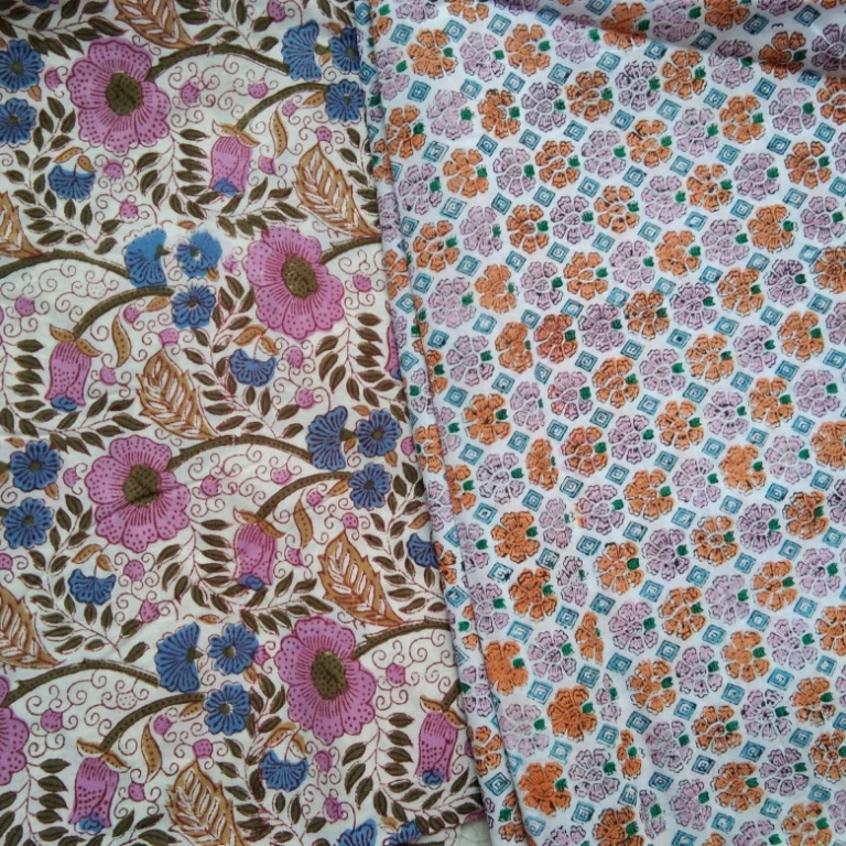 Ethical Hand Block Printed Cotton Women Clothing Dress Bohemian Style Long Sleeve Maxi Standard Sewing Casual Beach Wear Dress