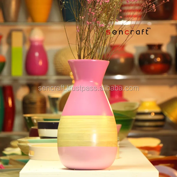Wholesales High Quality Nice Floor Bamboo Vases Decoration Handmade Home Decorative Flower Vase Decor Products