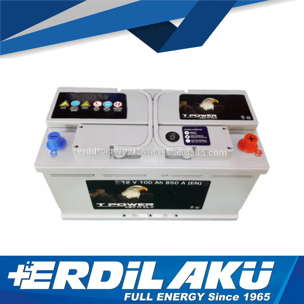 
100 Ah European Maintenance Free car battery from best Turkish manufacturer 