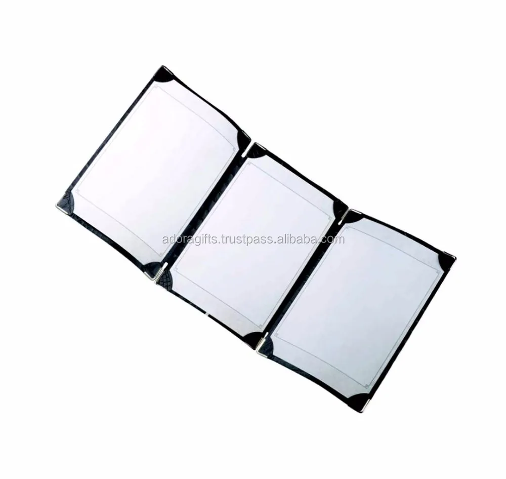 Trending 2023 new arrivals Restaurant menu cover holder cover with 3 design panels / restaurant menu holder  genuine  leather