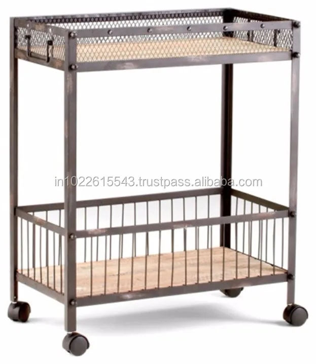 Wire kitchen shelving unit with metal rod shelves,wall shelving unit