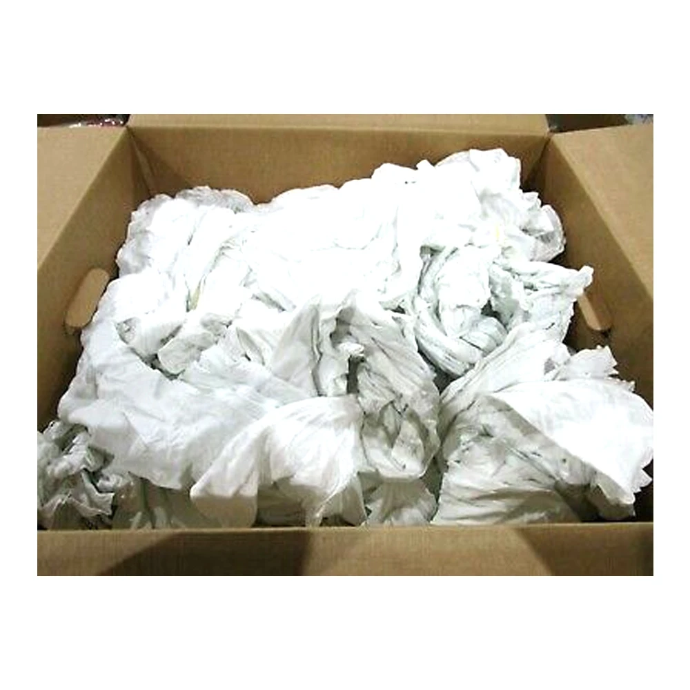 White new cloth wiping rags textile  / viscose waste rags clips Bangladesh