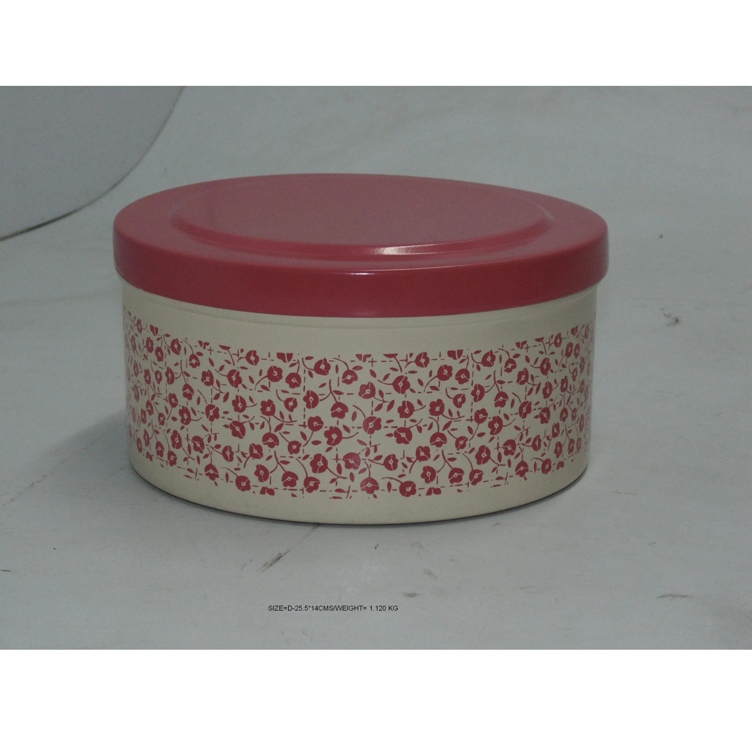 Decorative Round Shape Hammered with Copper antique high quality metal tin container boxes