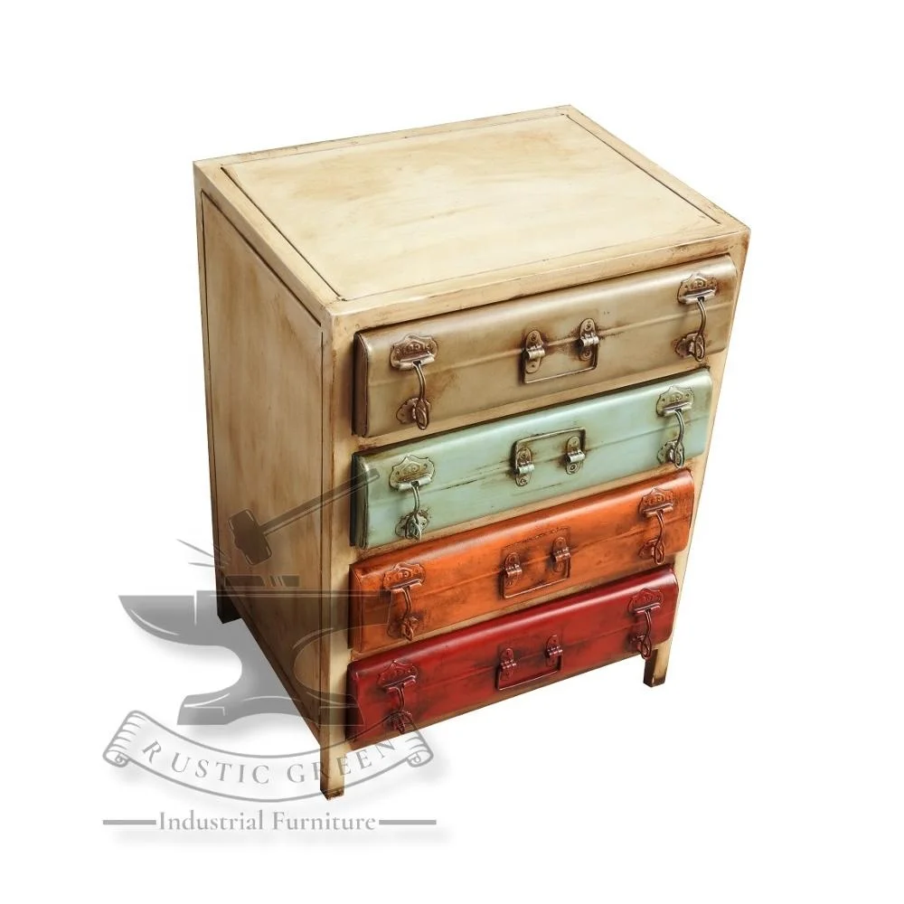 Industrial Vintage Metal Chest of Drawer