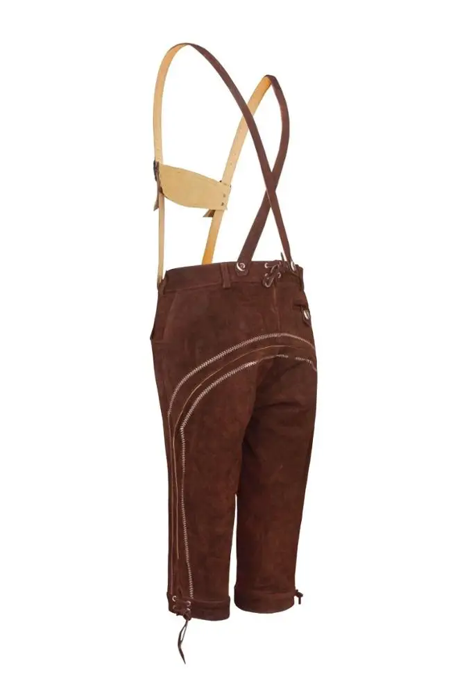 Genuine Leather Trachten Bavarian Oktoberfest Lederhosen shorts for men