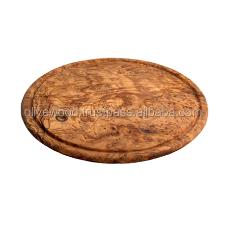 Olive wood pizza cutting board
