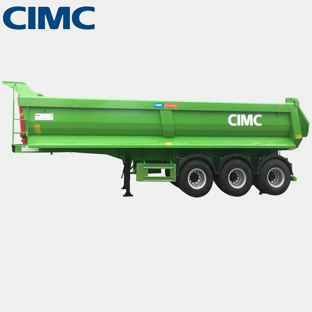 bauxite ore loading Heavy duty 3 axles 35cbm tipper dump trailer