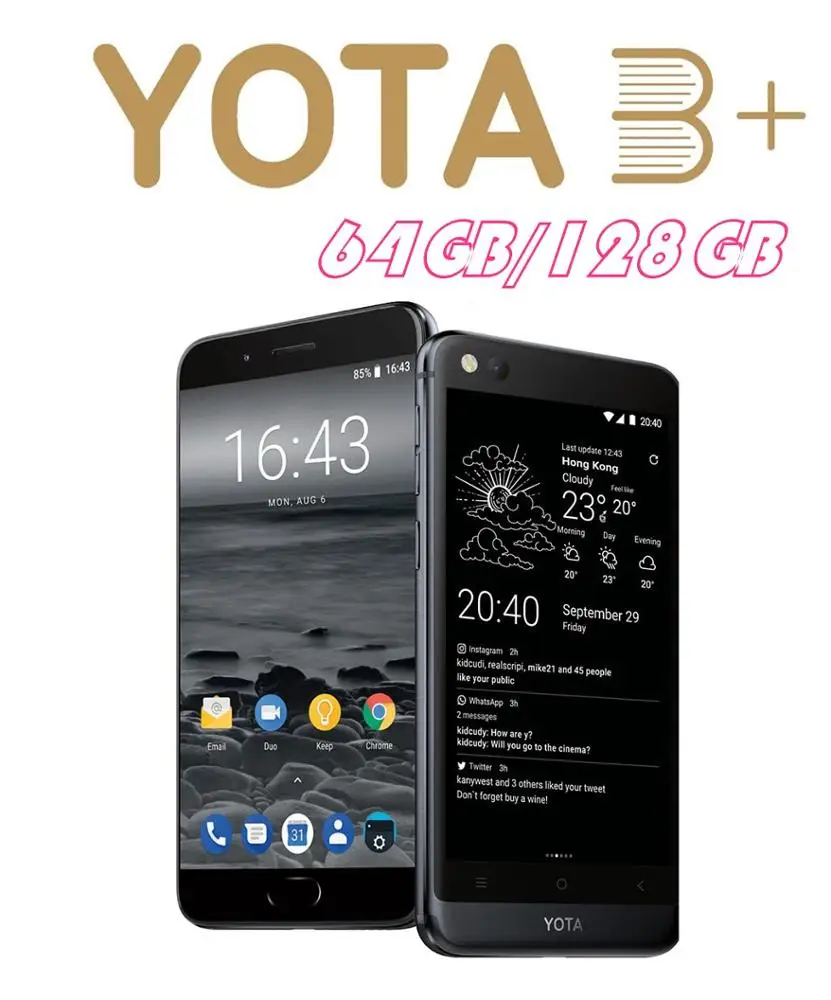 
 Yota 3 + Yota3 + Yotaphone 3 + Восьмиядерный 4 Гб 128 ГБ Android 5,5 двойной экран 5,2 дюйма FHD сенсорный E-ink смартфон  