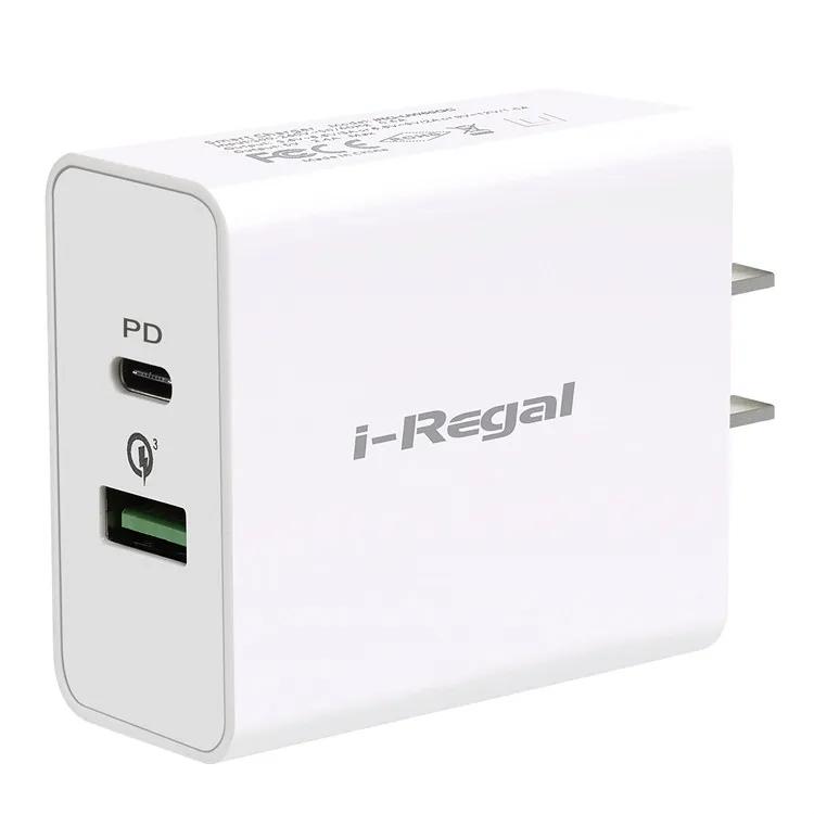 
Hot Sale 36W PD+QC Mobile Phone Travel Multi Port USB Fast Charger US Plug 