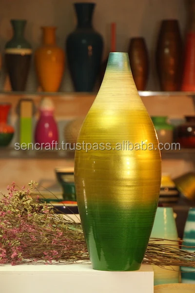 
bamboo lacquer vase; bamboo decorative vase; red bamboo vase 