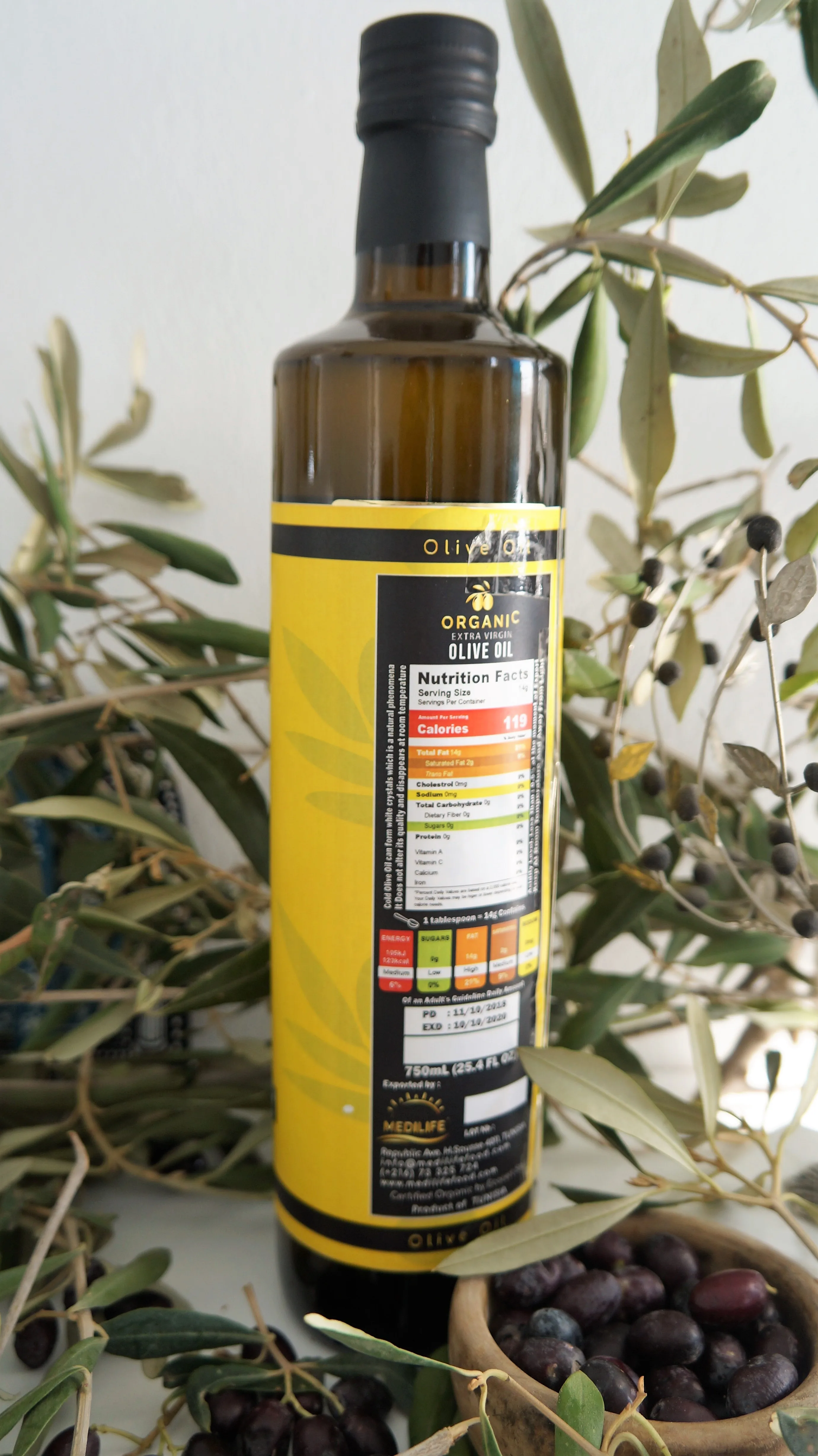 Dorica Bottle,750mL, Sweet Fruity Olive Oil. ISO certified