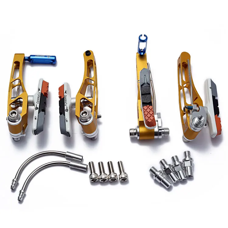 CNC Aluminum Golden Lineal Pull Brake Bicycle V Brake Caliper