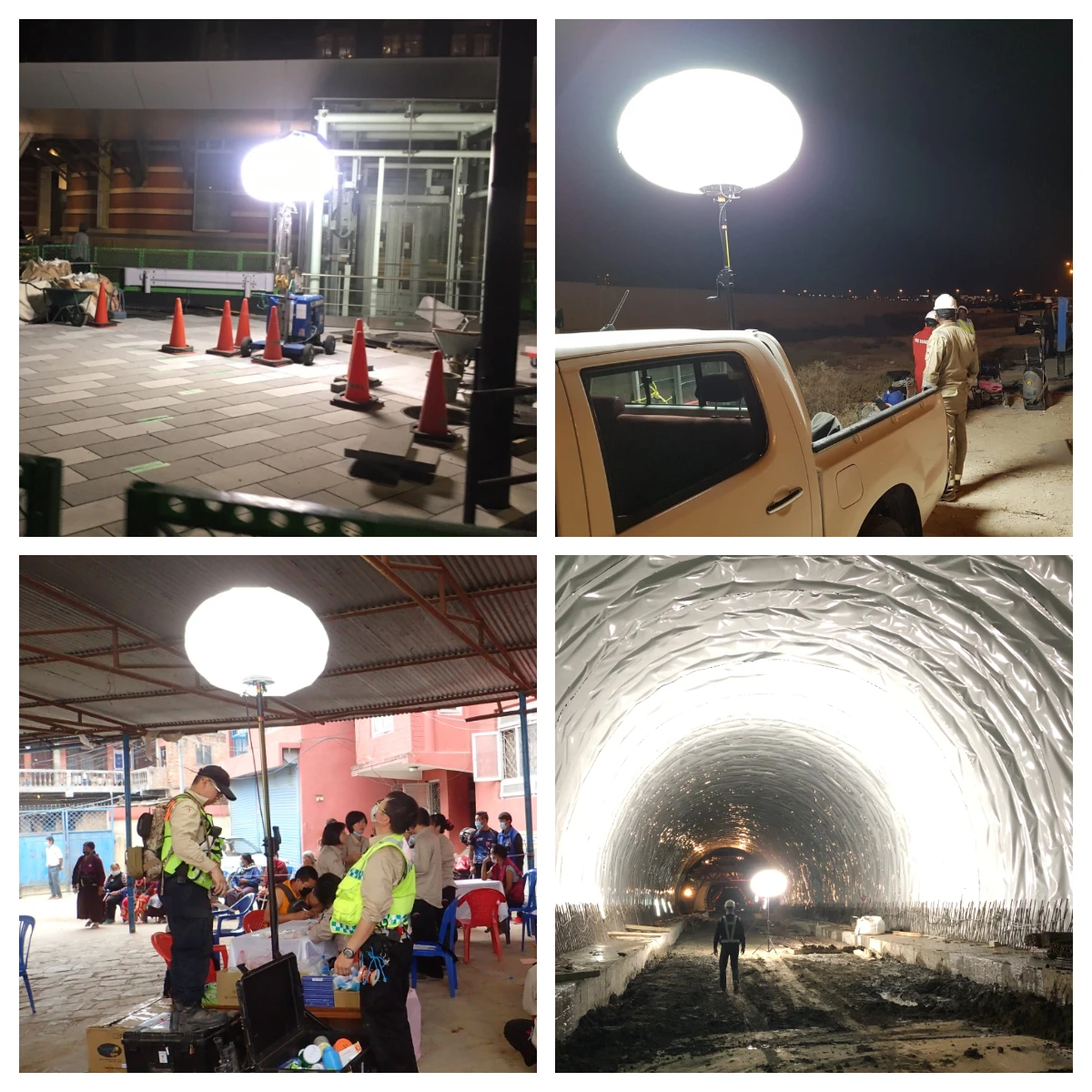 
Temporary lighting solution for Emergency Rescue gas tunneling 