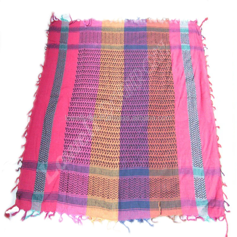 Hot Selling Shemagh Arab Scarf Men Palestine Arafat Scarf For Men Multi color Women Arab  Scarf