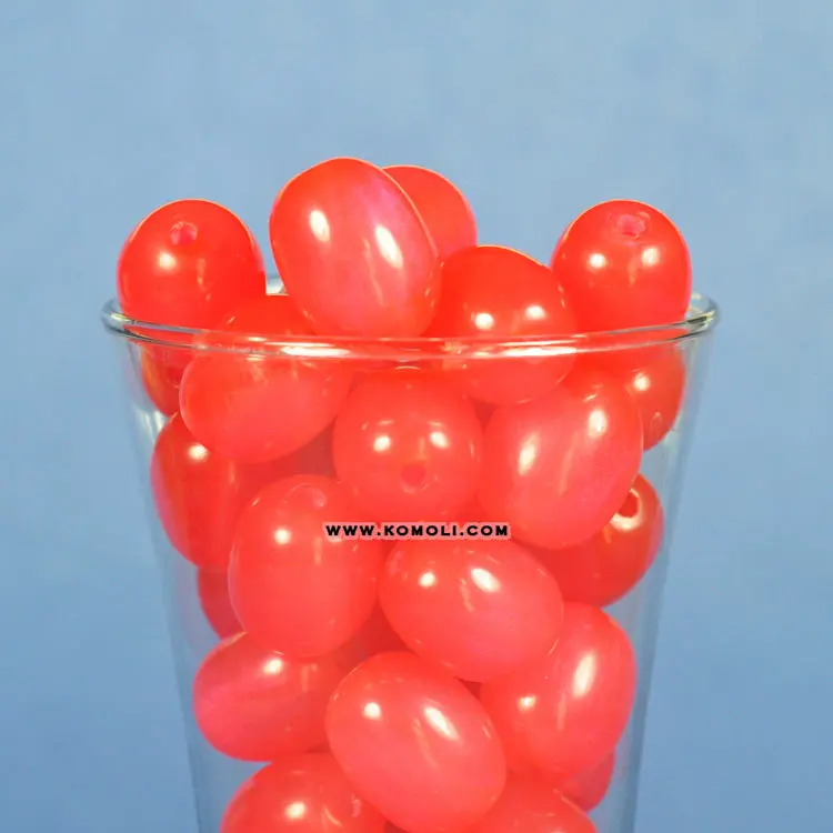 Plain Round Smoky Handmade Chunky Resin Acrylic Beads