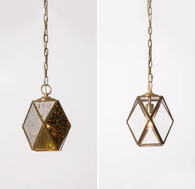 New Products Personalized Iron Geometric Color Hanging Lamp Hotel &Led Lighting Lamp From ZhongShan