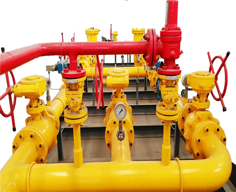 Natural gas pressure regulating and metering station  Natural gas pressure regulating skid Gas pressure reducing station