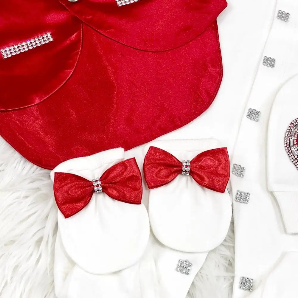 Wholesale Custom Newborn New Design High Quality Modern Luxury Clothes Red New Born Romper Set For Boy Baby