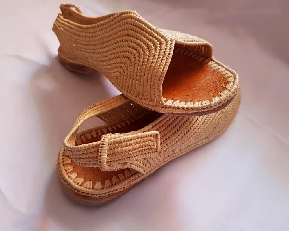 
Amazing Handwork Raffia Shoes for women all colors available 
