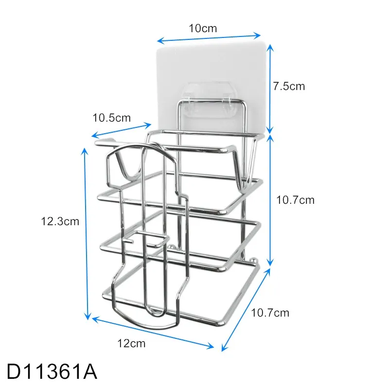Self adhesive wall mounted Hair dryer holder