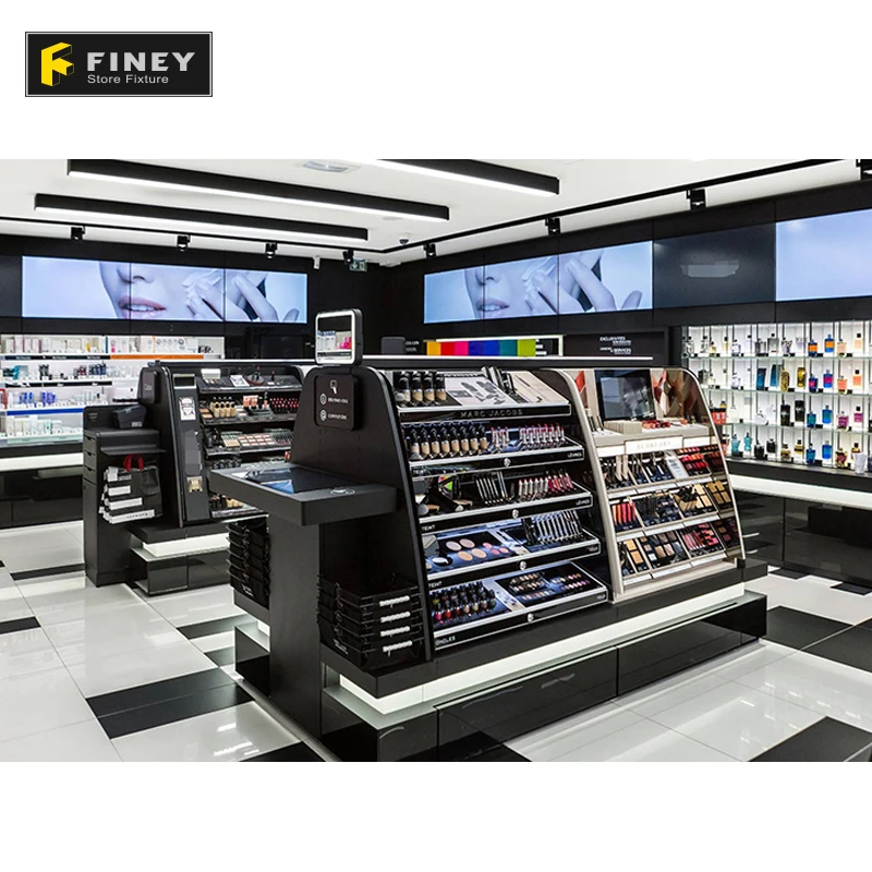 Cosmetic Shop Interior Design Ideas Wholesale Factory Price High End Cosmetic Shop Shelves Skincare Display Stand