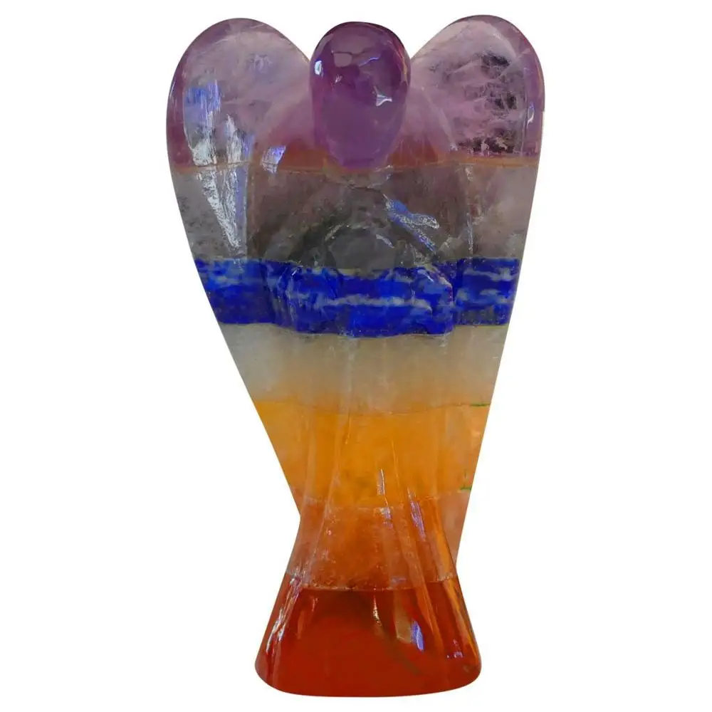 Best Selling Seven Chakra Bonded Angels Chakra Angels For Sale Gemstone Crystal Seven Chakra Angels