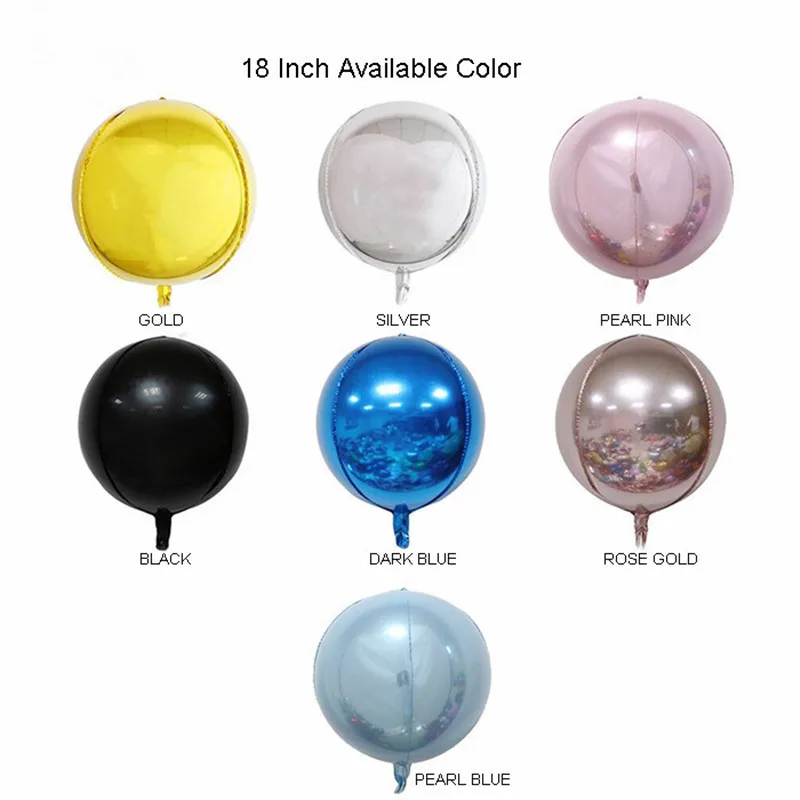 China supplier colorful party decorations 1 18 inch 24inch 32inch round foil balloon 4D balloon